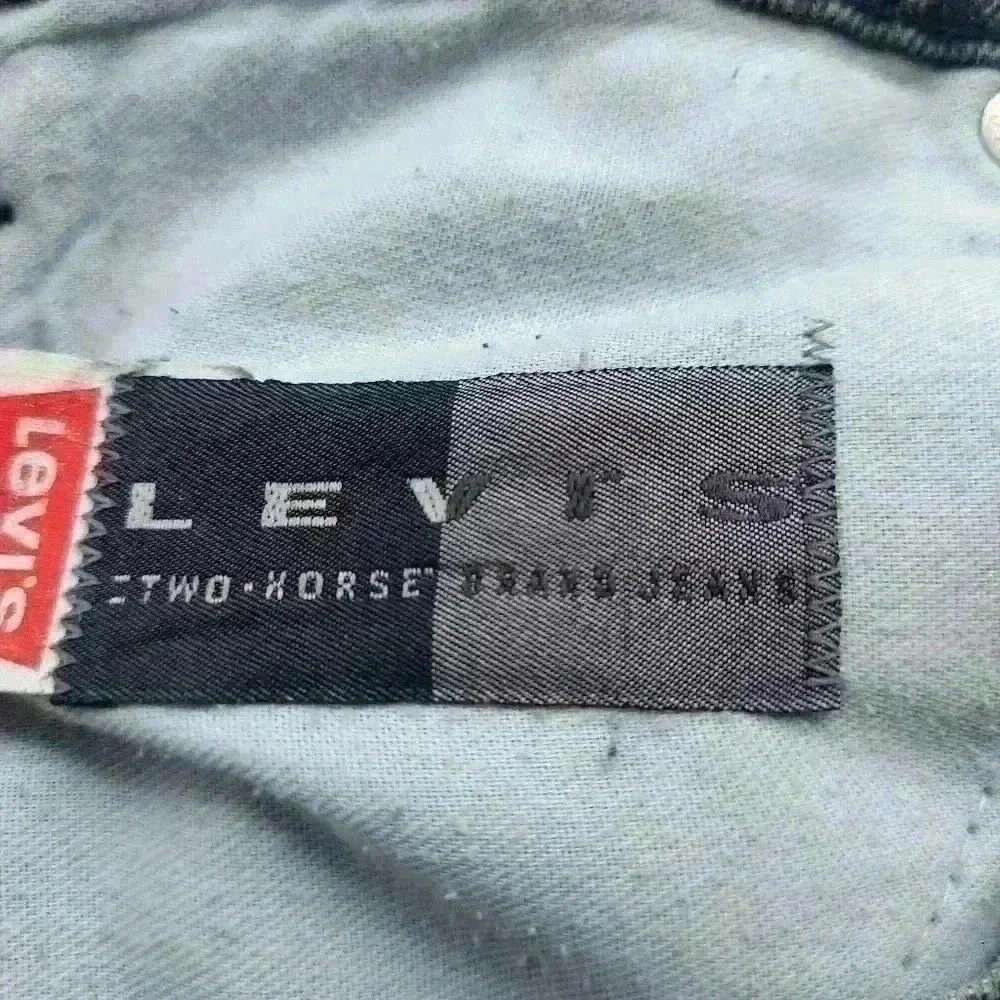 Levi's Vintage Black Leather Tab Jeans